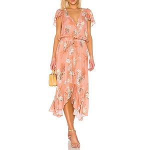 RAVN Nikki dress in coral flower small revolve